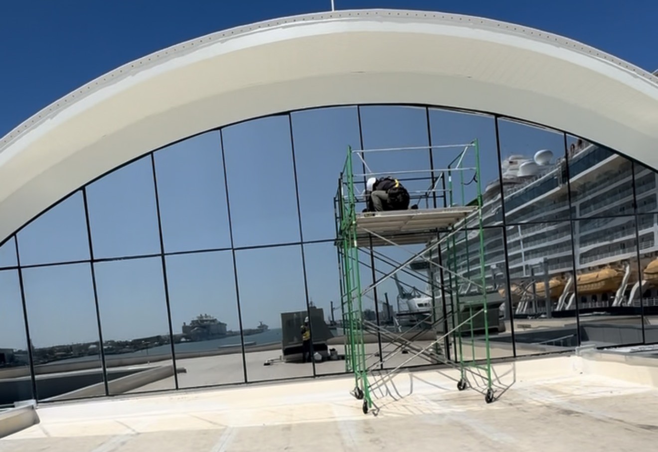 Commercial window tinting project