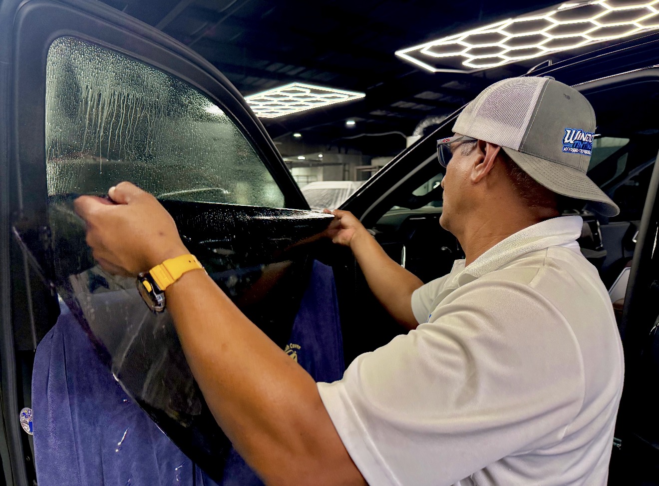 Window tint film installation in Apopka